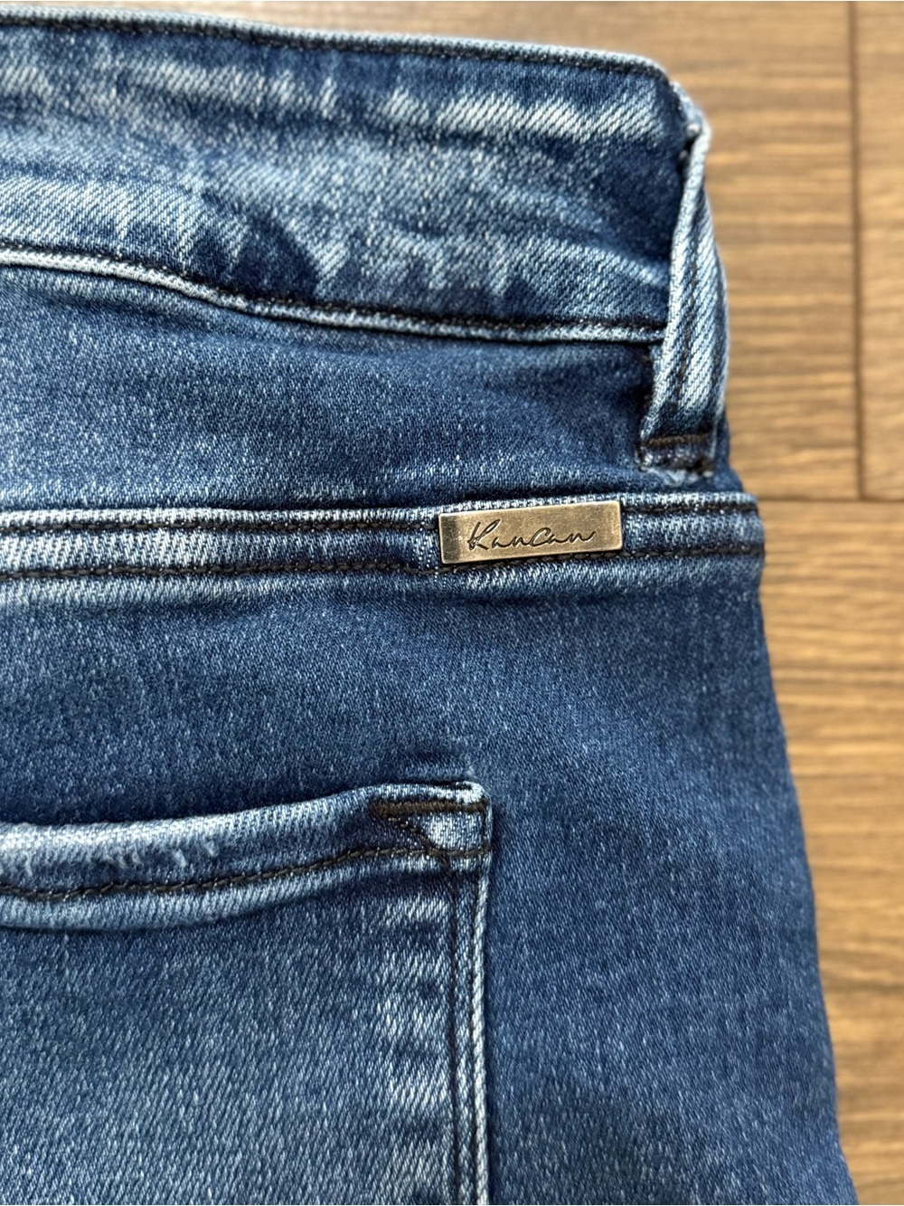Search: KanCan Maurices High Rise Ankle Skinny Jeans Fray Hem Size 16 Distressed - Picture 7 of 8